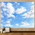 Light Blue Wall Decor Tapestry, Blue Sky White Clouds Natural Landscape Tapestries for Girly Bedroom Living Room