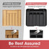 AUJEN Silverware Organizer - Expandable Kitchen Drawer Organizer, Adjustable Utensil Organizer for Forks, Knives, Black
