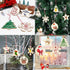 OurWarm 40PCS Wooden Christmas Ornaments - Unfinished Wood Slices for DIY Crafts and Hanging Decorations