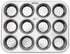 Fox Run Muffin and Cupcake Pan, 12 Standard Cup, Stainless Steel