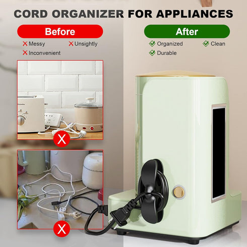 Appliance Cord Organizer for Kitchen, Small Holder Winder for Pressure Cooker, Mixer, Blender, Air Fryer, 4 Pack