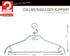 MAWA by Reston Lloyd Silhouette Series Non-Slip Clothes Hanger with Bar & Hook for Pants and Skirts, Set of 5, Silver