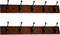 Wall Mount Coat Rack, Coat Hooks, 2 Pack Walnut Wall Hat Hanger