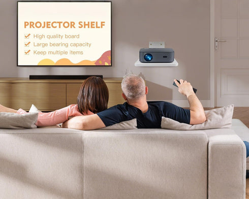 PS4/Cable (1 BiJun Projector Shelf for Wall, Floating Entertainment TV Shelves Wall Mounted Projector Speaker
