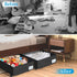 Under Bed Storage with Wheels & Lid, 2PCS Container for Blankets, Clothes, and Shoe Storage, Rolling Organizer Bin,
