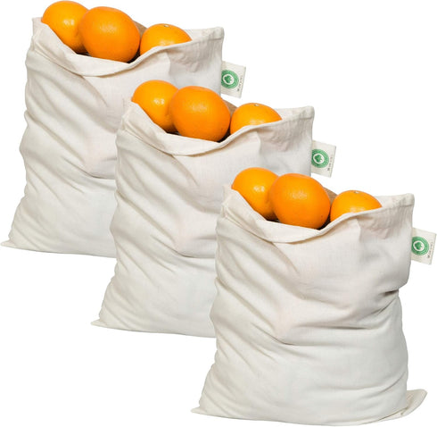 Muslin Produce Storage Bags - Almond Milk Bags - Reusable grocery bags