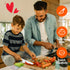 Kids Safe Knife Set for Toddlers, Real Cooking Tools with Gloves, Cutting Board & Crinkle Cutters