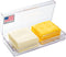 Cheese Keeper Storage Container for Fridge, Food Storage Box with Lid and Tray, Sliced Cheese Organizer