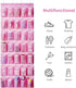 35 35 4 (Pink-1Pack) SAVERHO Pockets Over the Door Shoe Organizer, Hanging Shoe Organizer for Door with Mesh Pockets