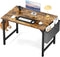 Sweetcrispy 40 Inch Small Computer Desk for Kids with Headphone Hooks & Storage Bag, Rustic Brown
