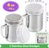 6 pack 2 CUSINIUM Powdered Sugar Shaker Duster - With Handle - Cinnamon Shaker For Coffee Bar - Fine Mesh Dredge