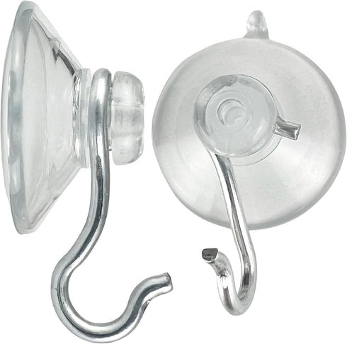 16-Pack Mini 3/4 inch Heavy Duty Suction Cup Hooks for Glass Windows, Made in Pennsylvania, Holds Pound