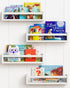 Forbena Floating Nursery Book Shelves for Wall Set of 4, White Wall