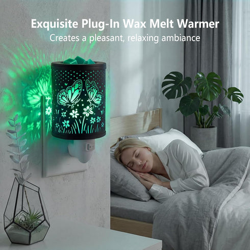 7 Wax Melts Warmer Plug in WallElectric Wax Warmer with Colors Light Fragrance Wax Burner PTC Heating Pluggable Wax
