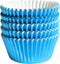 Blue-Foil Cupcake Liners, Standard Sized Paper Baking Cups for Parties and Weddings (Pack of 100)