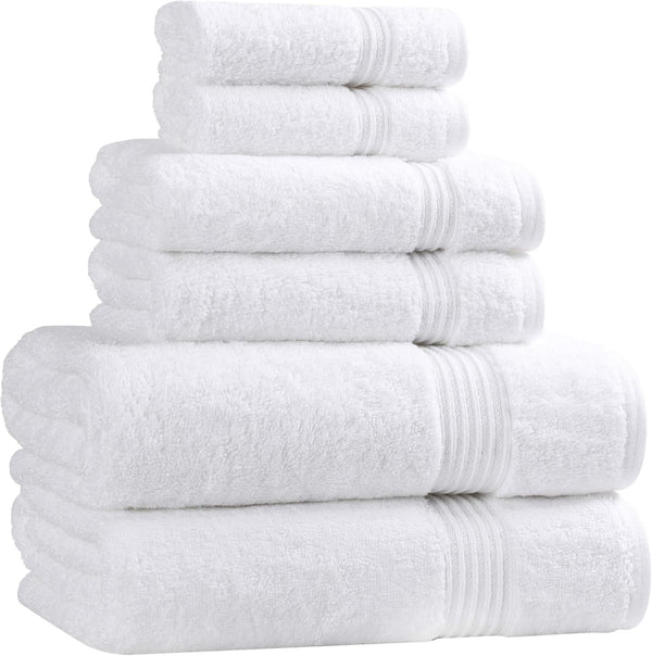 Superior Egyptian Cotton 6-Piece Towel Set, Bathroom Essentials, Towels For Bathroom, Apartment,