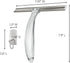 Command Bath Shower Caddy - Small Water-Resistant Adhesive, Satin Nickel, 1 lb Capacity, 1 Hook, 1 Squeegee