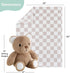 Set 0+ The Peanutshell Gift Benny Brown Teddy Bear Stuffed Animals and Baby Blanket for Boys, Girls, Newborn