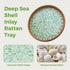 Round Rattan Tray with Mother of Pearl Inlay, Wicker Serving Tray Mother for Decor, Rattan Round Wicker Coffee Table