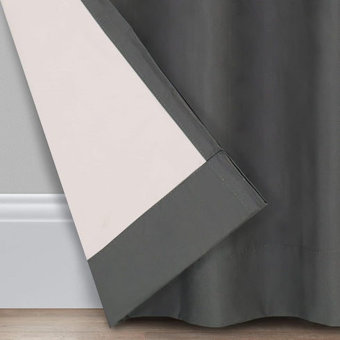 ECLIPSE Microfiber Modern Blackout Thermal Grommet Window Curtain, 42" x 84", Smoke, 1 Panel