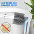 Toilet Plunger and Brush Set - Heavy Duty Silicone Bowl Brush and Plunger Combo with Ventilated Holder, White