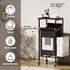 Laundry Hamper with Lid,Rolling Laundry Basket with Wheels,Metal Frame Sorter with Top Shelf and Removable Launddry