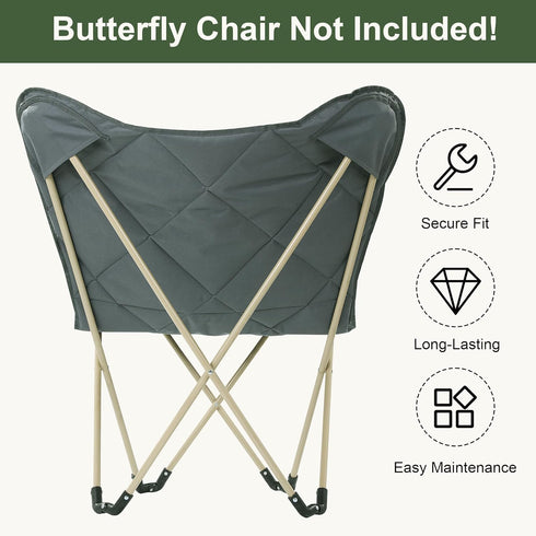MABOZOO Thicken Butterfly Chair Replacement Cover (Chair Not Included), Waterproof Replacement Cover for Butterfly