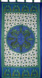 India Arts Peacocks Tab Top Curtain Drape Panel, Cotton, 44" x 88" Blue