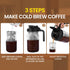 Cold Brew Coffee Maker, 32oz Pitcher with Stainless Steel Super Dense Filter, Durable Glass, BPA Free