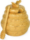Boston International Embossed Stoneware Honey Pot Jar and Dipper, 2-Piece Set, Honeycomb