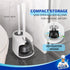 MR.SIGA Toilet Plunger and Bowl Brush Set, Heavy Duty Bathroom Cleaning Tools with Holder, White, 1 Set