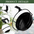 ARTORA 2 Pack Wall Mounted Plant Holder, Metal Flower Pot Wall Hanging Shelf Black Indoor Outdoor Decorative Floating