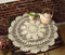 Laivigo New Handmade Crochet Cotton Lace Round Table Cloth Doilies, 24 Inch, Beige