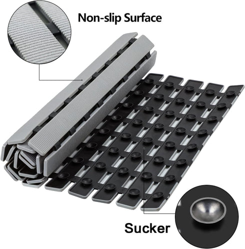 27.5 x15.7 Inch BEMISO Shower Mat Non Slip Bathtub Mat with Suction Cups and Drain Holes Bath Mat for Tub & Shower.Easy