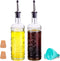 eleganttime 2 Pack Glass Oil and Vinegar Dispenser Set 16oz, Superior Leakproof