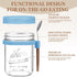 AsstarJTK 6 Pack 16 Oz Overnight Oats Containers with Lids and Spoons - Glass Mason Jars for Overnight Oats Airtight