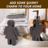 Defined Deco Ceramics Figures Decorative Objects, Funny Bathroom Decor for Shelves, Cute Modern Black Bookshelf Decor