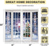 Winter Scenery Window Curtain 2 Panels, 82X84 Inch, Snowflake Christmas Tree Fabric Drapes for Bedroom Living Room