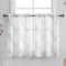 FMFUNCTEX Sage Green Kitchen Curtains, Semi Sheer Linen Tiers for Bathroom, Cafe, 24 Inch Length, 2 Panels