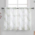 FMFUNCTEX Sage Green Kitchen Curtains, Semi Sheer Linen Tiers for Bathroom, Cafe, 24 Inch Length, 2 Panels
