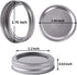 Canning Lids and Rings Set of 12, Regular Mouth Suitable for Ball or Kerr Jars, Small Mouth Mason Jar Lids