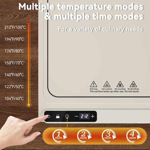7 Food Warming Mat - Level Temperature flash heat Silicone Electric Warming Trayrolled-up food warmer