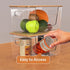 Toowood 2 Pack, Trash Bag Holders with Bamboo Lids Garbage Bag Dispenser with Lid, Open Front Stackable Storage Bins