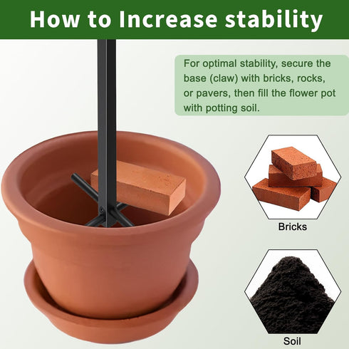 1 12"x12"x50", No-Hammer Pcs Heavy Duty Dragon Fruit Trellis Adjustable Metal Dragon Plant Support Stand, Durable