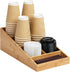 Mind Reader Cup and Condiment Station, Countertop Organizer, Coffee Bar, Rayon from Bamboo, Brown