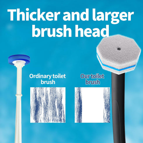 50 SetToilet Disposable Toilet Brush with Wand Cleaner Refills PadsWall Mounted Toilet Bowl Holder Cleaning System