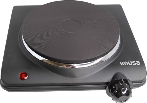 IMUSA Single Electric Hot Plate with Cast Iron Plate for Cooking or Heating, Electric Burner by Imusa