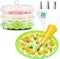Deviled Egg Container with Lid, 3 Pack Stackable Deviled Egg Platter with