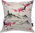 Beabes 18X18 Inch Cherry Landscape Pillowcase, Traditional Japanese Cherry Pink Cotton Linen Decorative Throw for Couch