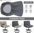 Armless Criss Cross Office Desk Chair Cover Slipcover, Waterproof Stretch Jacquard Vanity Swivel Chair Cover Mid Back Wide Seat Office Computer Gaming Accent Chair Cover by YISUN
